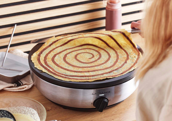 Crêpes bicolores goût orange et cacao